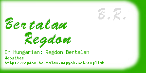 bertalan regdon business card